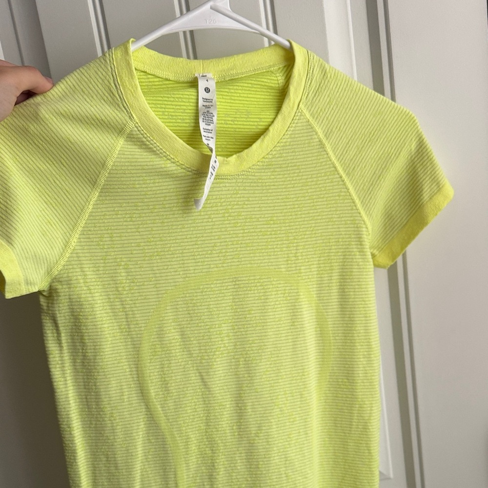 lulu textured yellow Striped T-Shirt